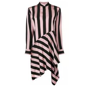 New Marques Almeida stripe asymetric dress small